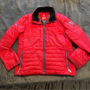 Men's Descente red down jacket Korbel American ski classic